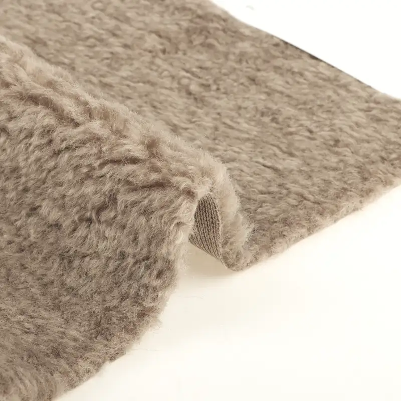 China Fabric for Padded Jacket,Overcoat Teddy Knit Fabric Polyester Brown color buy from China wholesaler bulk order at wholesale price free worldwide shipping Alibaba