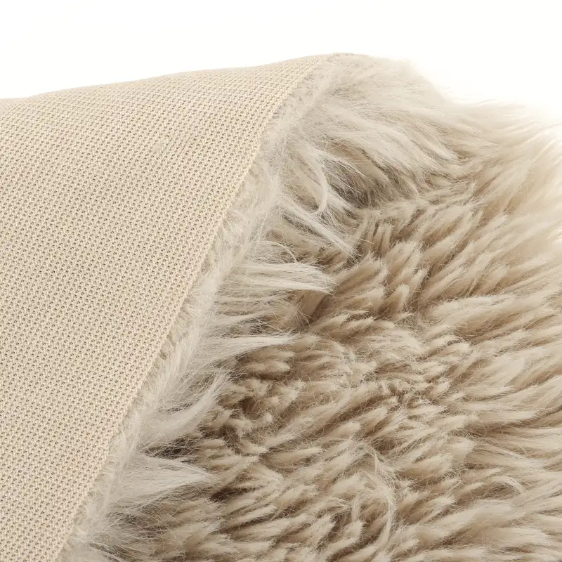 China Fabric for Jackets,Overcoat Fake Fur Knit Fabric Polyester Khaki color buy from China wholesaler bulk order at wholesale price free worldwide shipping Alibaba