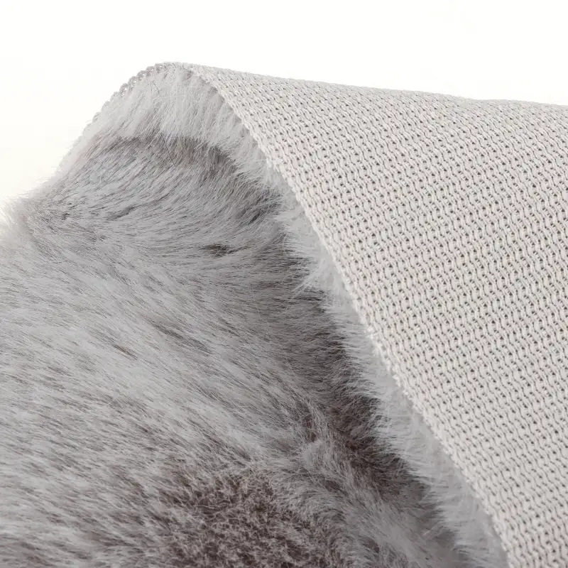 China Fabric for Jackets,Overcoat Fake Fur Knit Fabric Polyester grey color buy from China wholesaler bulk order at wholesale price free worldwide shipping Alibaba