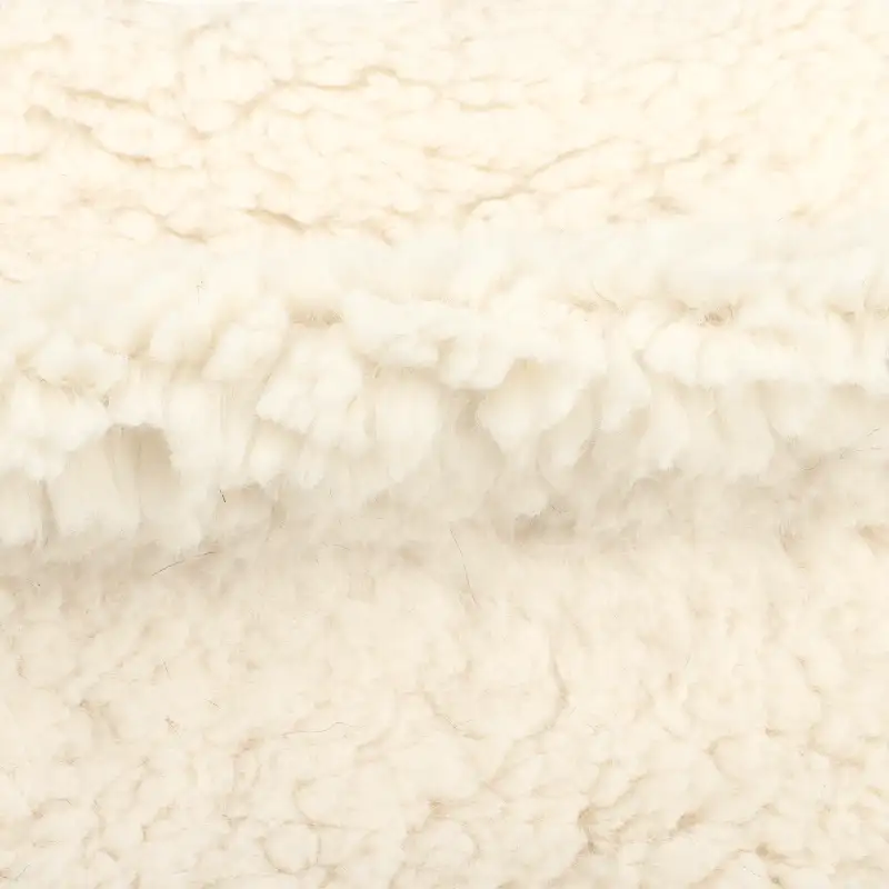 China Fabric for Jackets,Overcoat Sherpa Knit Fabric Polyester cream color buy from China wholesaler bulk order at wholesale price free worldwide shipping Alibaba