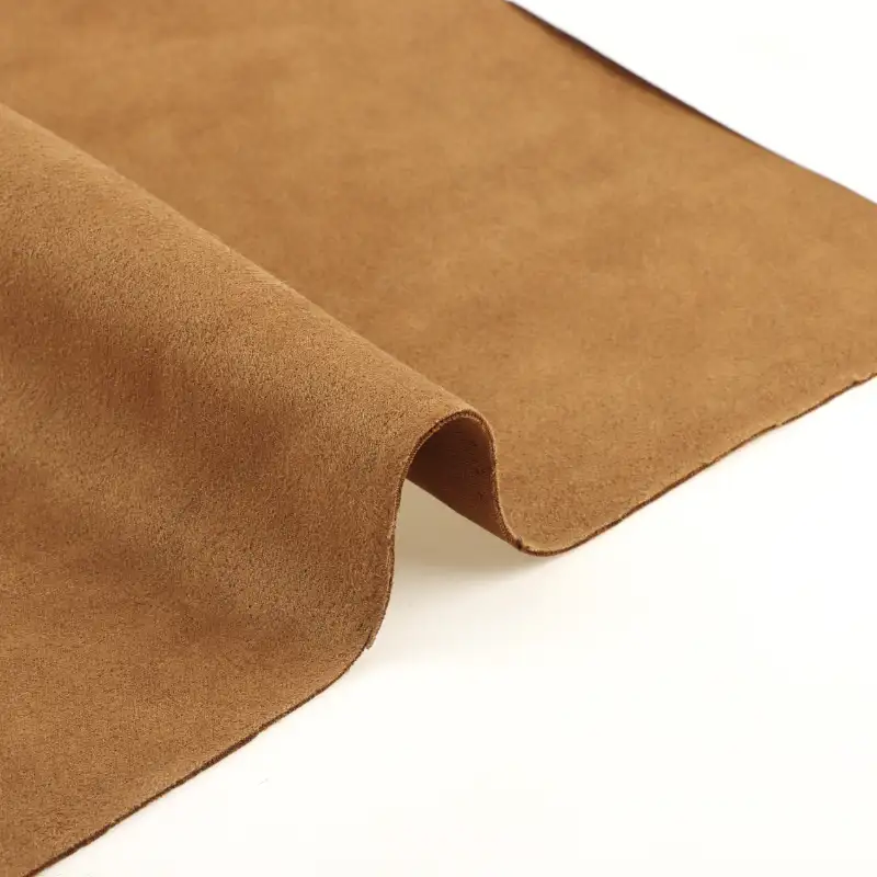 China Fabric for Jackets,Trench Coat Suede Knit Fabric Polyester Spandex Brown color buy from China wholesaler bulk order at wholesale price free worldwide shipping Alibaba