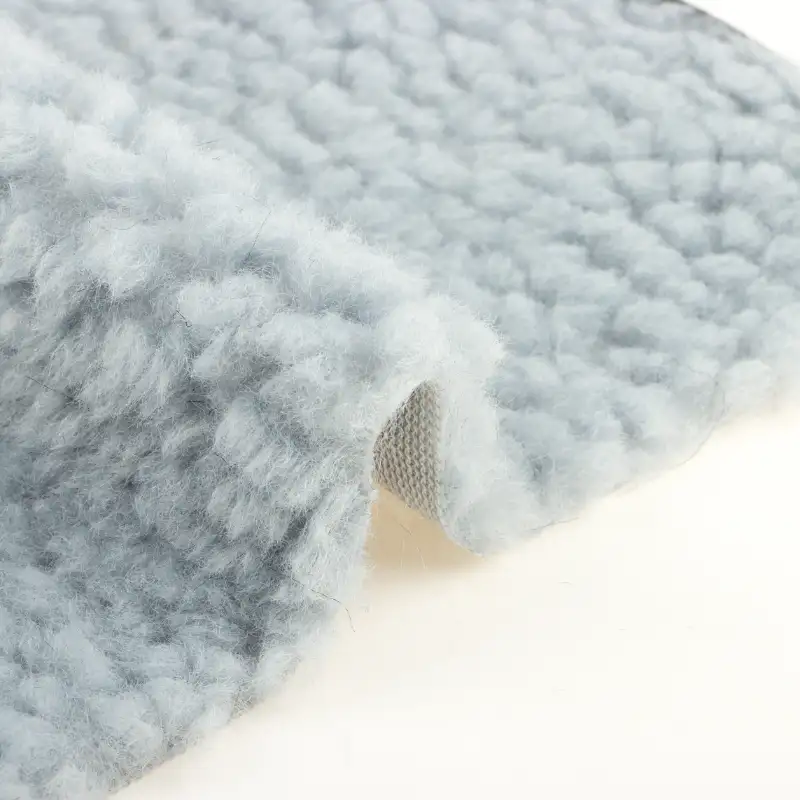 China Fabric for Jackets,Overcoat Sherpa Knit Fabric Polyester blue color buy from China wholesaler bulk order at wholesale price free worldwide shipping Alibaba