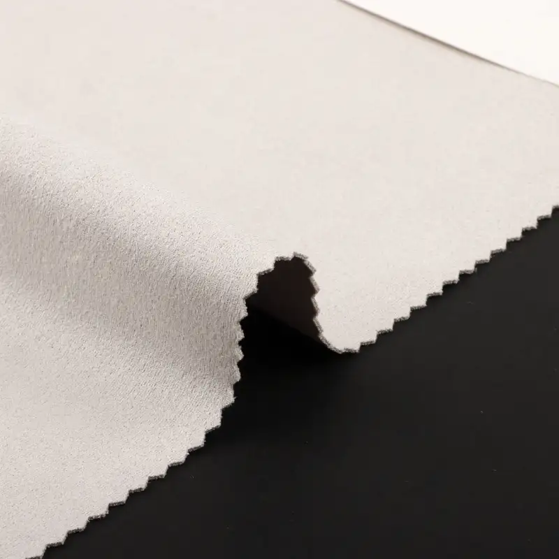 China Fabric for Jackets,Skirt,Trench Coat,Overcoat,Waist coat Suede Knit Fabric Polyester Spandex Grey color buy from China wholesaler bulk order at wholesale price free worldwide shipping Alibaba