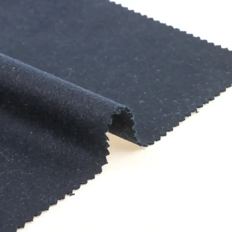 China Fabric for Overcoat,Skirt  Melton Woolen Wool Polyester Black color buy from China wholesaler bulk order at wholesale price free worldwide shipping Alibaba