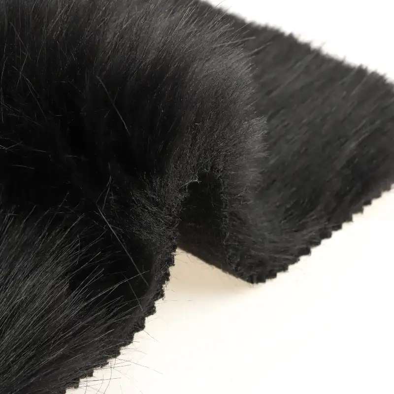 China Fabric for Jackets,Hoodie,Overcoat Fake Fur Knit Fabric Polyester Acrylic black color buy from China wholesaler bulk order at wholesale price free worldwide shipping Alibaba
