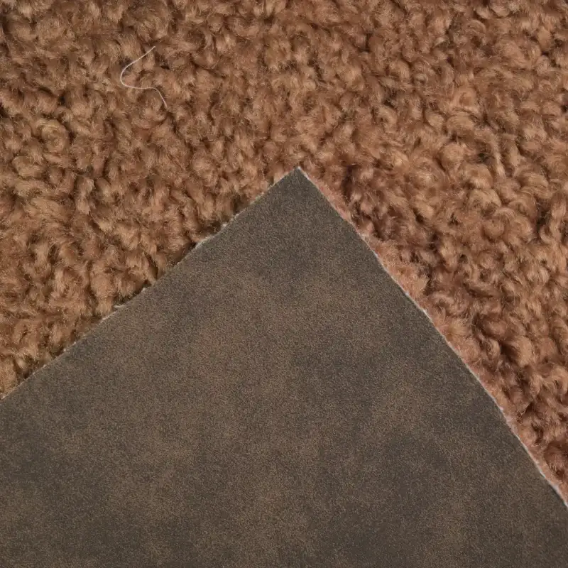 China Fabric for Jackets,Rain Coat,Open Waistcoat PU bonded sherpa Synthetic Woven Fabric Polyurethane----PU brown color buy from China wholesaler bulk order at wholesale price free worldwide shipping Alibaba