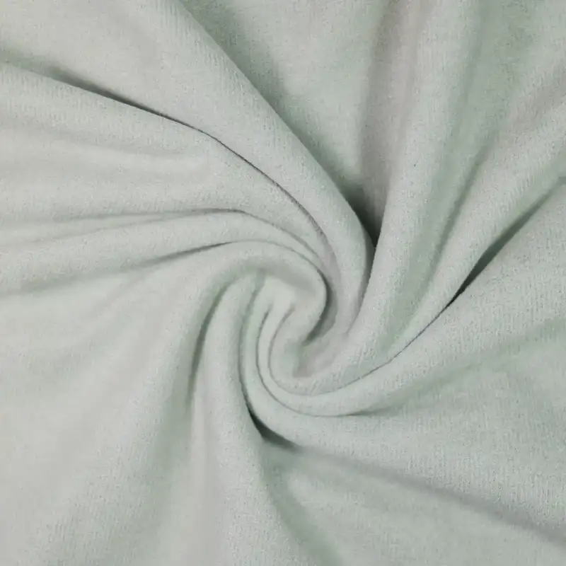 China Fabric for Jackets,Trench Coat,Overcoat Suede Knit Fabric Polyester Elastane Gray green color buy from China wholesaler bulk order at wholesale price free worldwide shipping Alibaba