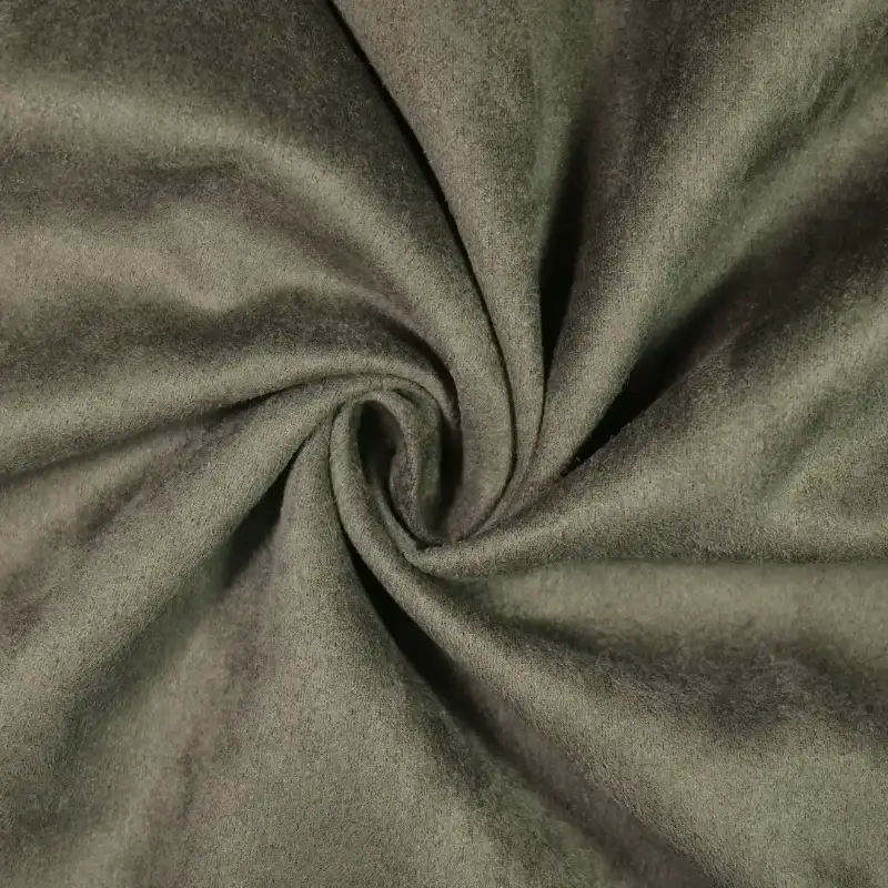 China Fabric for Jackets,Blouse,Trench Coat,Overcoat,Waist coat,Open Waistcoat Suede Knit Fabric Polyester Elastane Military green color buy from China wholesaler bulk order at wholesale price free worldwide shipping Alibaba