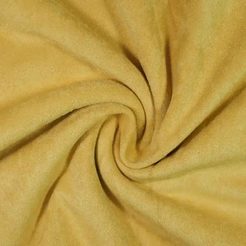 China Fabric for Jackets,Trench Coat,Overcoat,Waist coat,Open Waistcoat Suede Knit Fabric Polyester Elastane yellow color buy from China wholesaler bulk order at wholesale price free worldwide shipping Alibaba