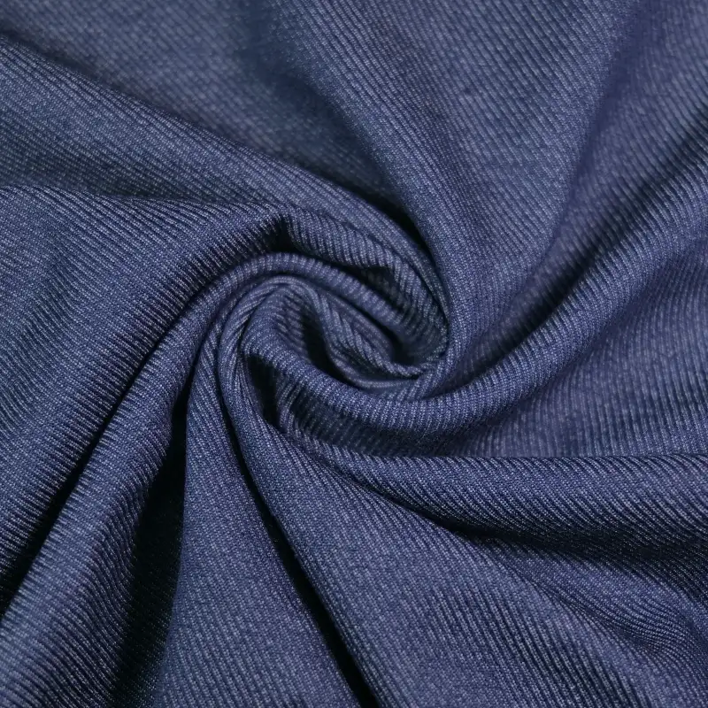 China Fabric for Shirt,Pants,Shorts,Pocket Sleeveless Wrap Dress Cotton/Polyester Denim Denim Polyester Rayon Elastane BLUE color buy from China wholesaler bulk order at wholesale price free worldwide shipping Alibaba