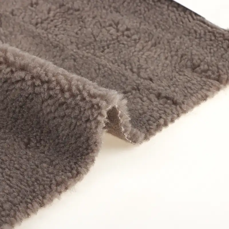 China Fabric for Jackets,Overcoat,Hoodie  (Sweater) Sherpa Knit Fabric Polyester Charcoal color buy from China wholesaler bulk order at wholesale price free worldwide shipping Alibaba