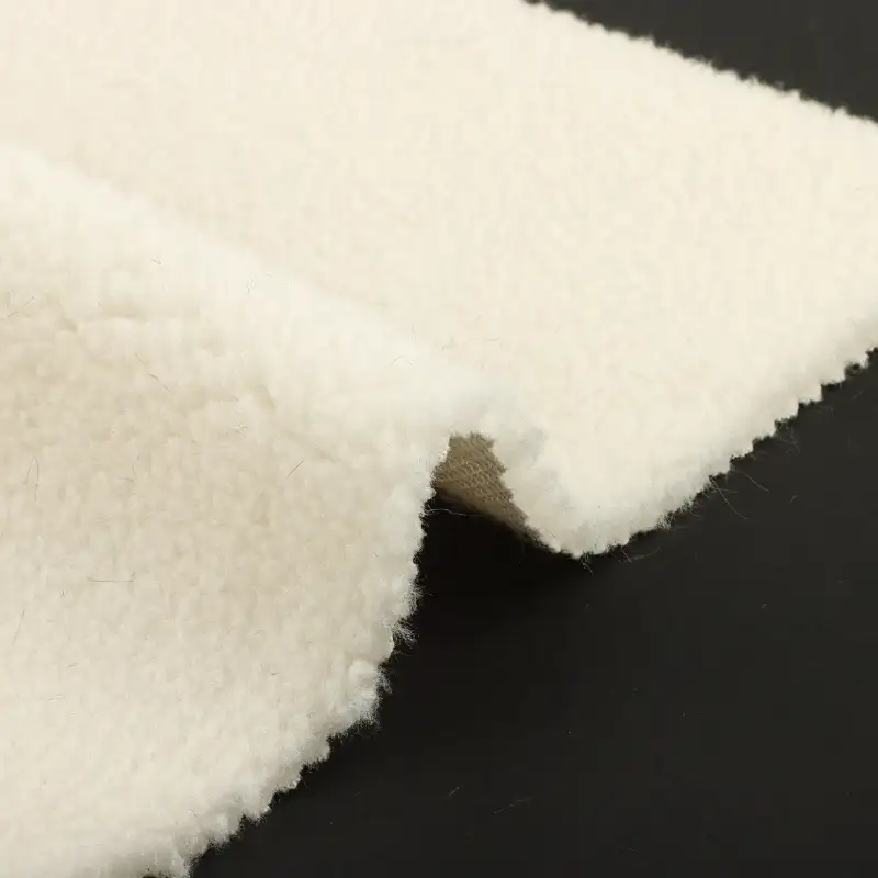 China Fabric for Jackets,Overcoat Sherpa Knit Fabric Polyester white color buy from China wholesaler bulk order at wholesale price free worldwide shipping Alibaba