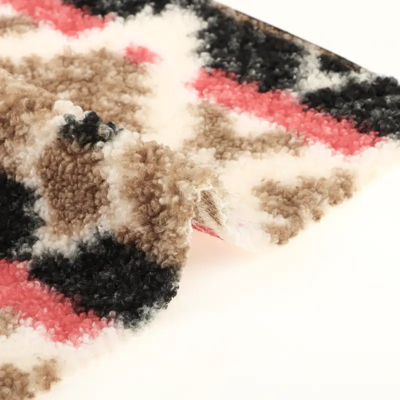 China Fabric for Trench Coat,Overcoat Sherpa Knit Fabric Polyester Pink color buy from China wholesaler bulk order at wholesale price free worldwide shipping Alibaba