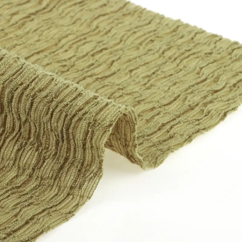 China Fabric for T-Shirt,Skirt,Crop Top Pullover (Sweater) Jacquard Knit Fabric Polyester Spandex green color buy from China wholesaler bulk order at wholesale price free worldwide shipping Alibaba