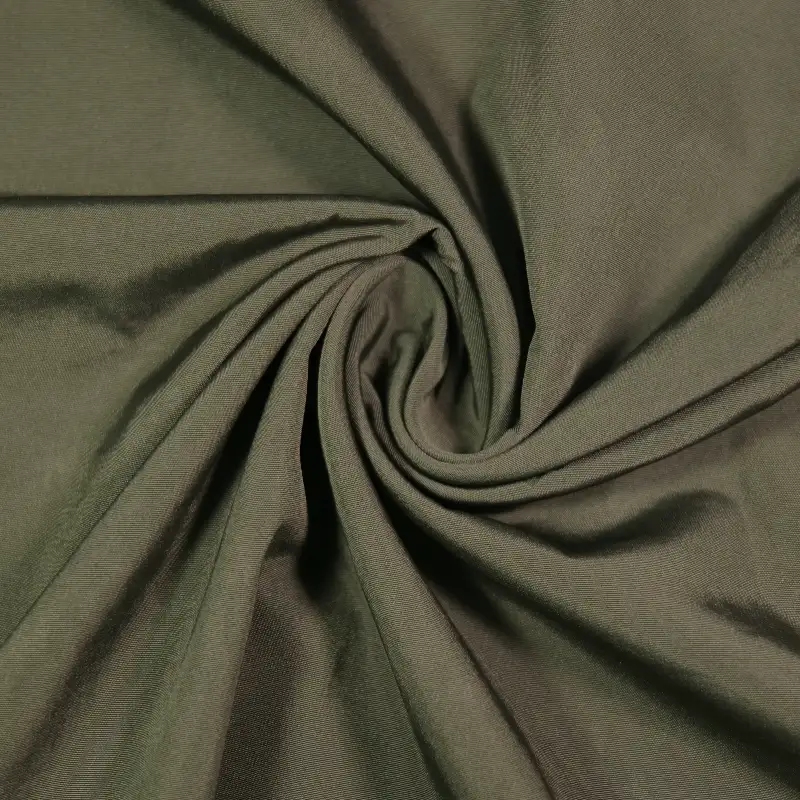 China Fabric for Trench Coat,Ruffle Shirt Dress,Strap Midi Dress Polyester Imitation Memory Fabric Synthetic Woven Fabric Nylon army green color buy from China wholesaler bulk order at wholesale price free worldwide shipping Alibaba