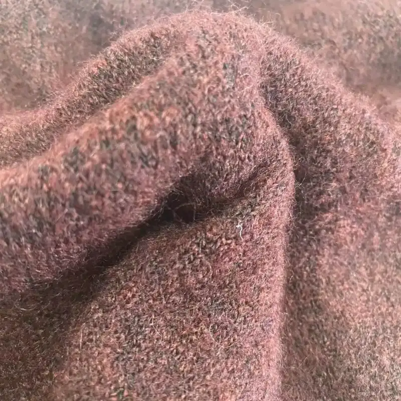 China Yarn for Open Cardigan (Sweater) Mossy Yarn Fancy Yarn Recycled Polyester Acrylic Wool Elastane WINE RED color buy from China wholesaler bulk order at wholesale price free worldwide shipping Alibaba