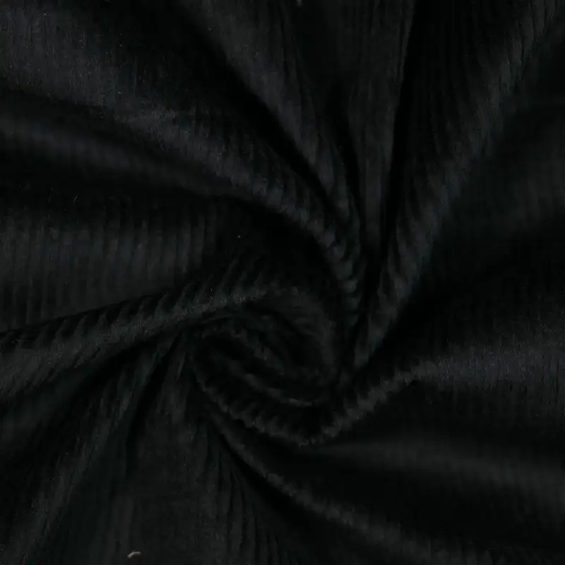 China Fabric for Shorts,Hoodie,Strap Midi Dress,Tank Midi Dress knitted Corduroy Knit Fabric Polyester Spandex black color buy from China wholesaler bulk order at wholesale price free worldwide shipping Alibaba