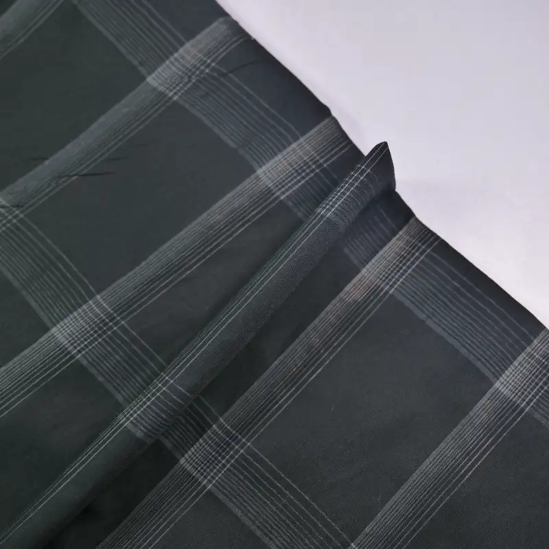 China Fabric for Shirt,Crop Top,Skirt Yarn Dyed Check Woven Blended Fabric Cotton Nylon black color buy from China wholesaler bulk order at wholesale price free worldwide shipping Alibaba