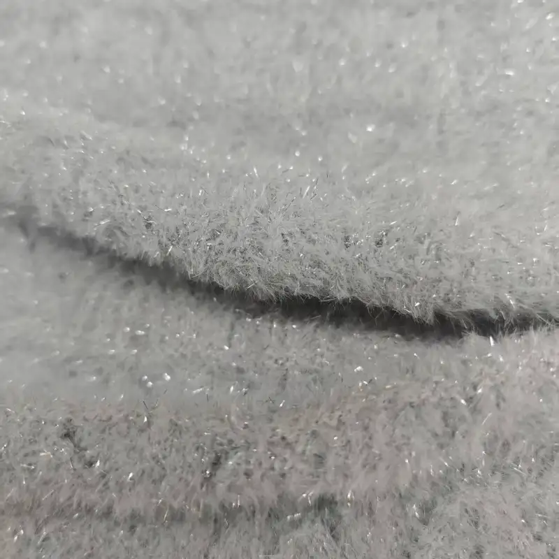 China Yarn for Open Cardigan (Sweater),Full-Zipper Cardigan (Sweater),Shirt Long Sleeve Button (Sweater),Round Neck Pullover (Sweater) Lurex Lurex Nylon Polyester Metallic fiber light gray color buy from China wholesaler bulk order at wholesale price free worldwide shipping Alibaba