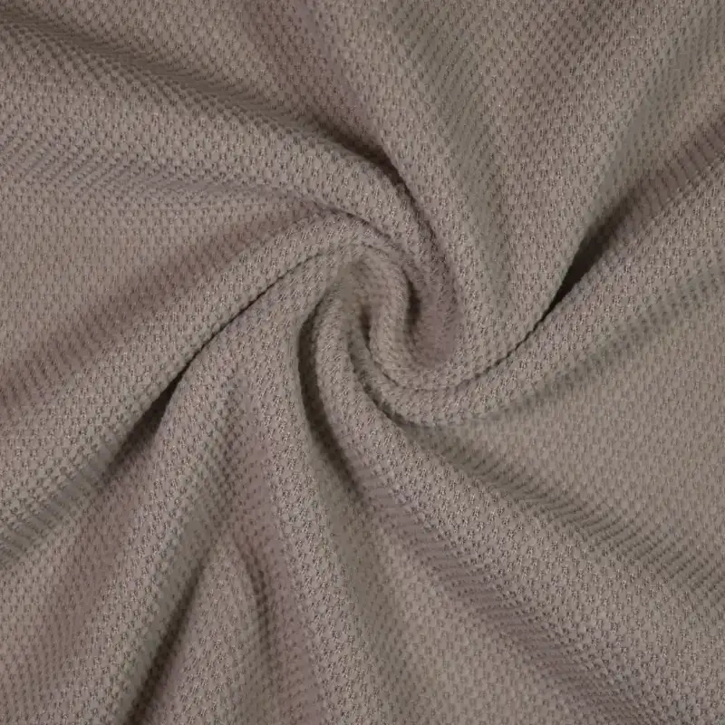 China Fabric for Hoodie Pique Knit Fabric Polyester Spandex Brownie color buy from China wholesaler bulk order at wholesale price free worldwide shipping Alibaba