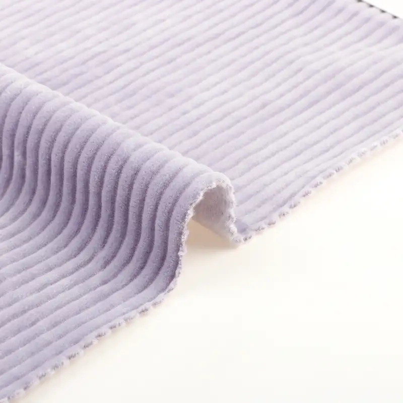 China Fabric for Shorts Super Soft Velour Knit Fabric Polyester Spandex Purple color buy from China wholesaler bulk order at wholesale price free worldwide shipping Alibaba
