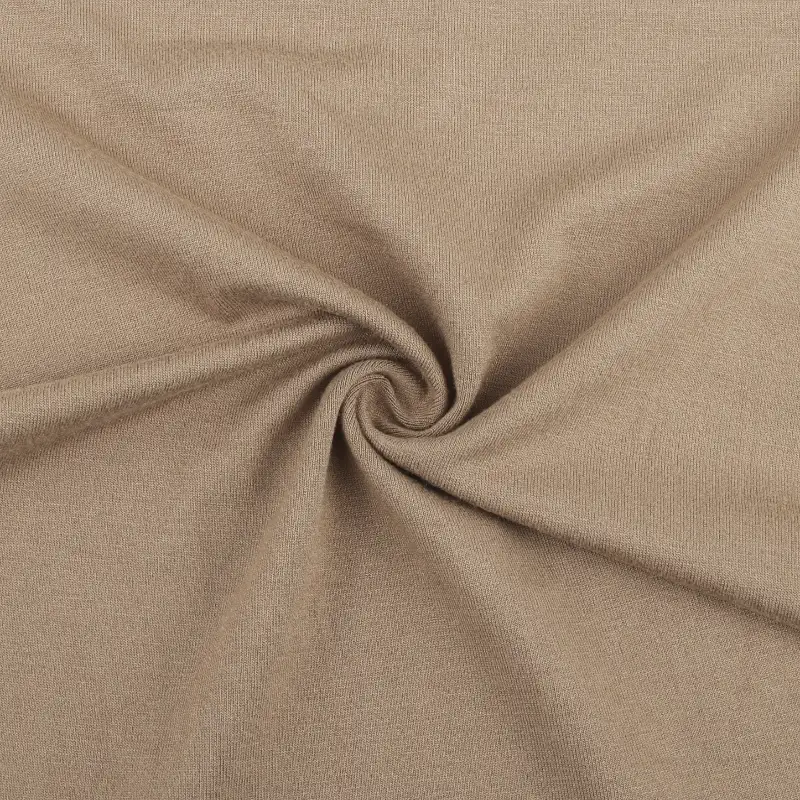 China Fabric for T-Shirt,Skirt,Ladies Vest (Sweater),Half-Zipper Cardigan (Sweater),Polo T-shirt (Sweater) Single Jersey Knit Fabric Rayon Spandex Brown color buy from China wholesaler bulk order at wholesale price free worldwide shipping Alibaba