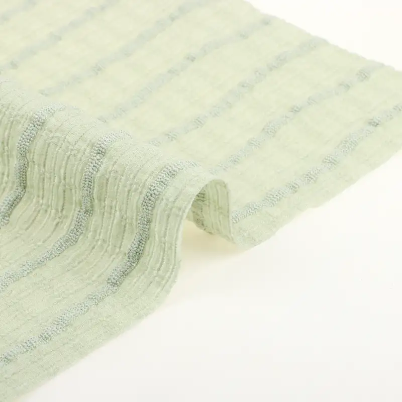 China Fabric for Pants,Skirt,Ruched Cuffs Big Collar Top Jacquard Knit Fabric Polyester Spandex green color buy from China wholesaler bulk order at wholesale price free worldwide shipping Alibaba