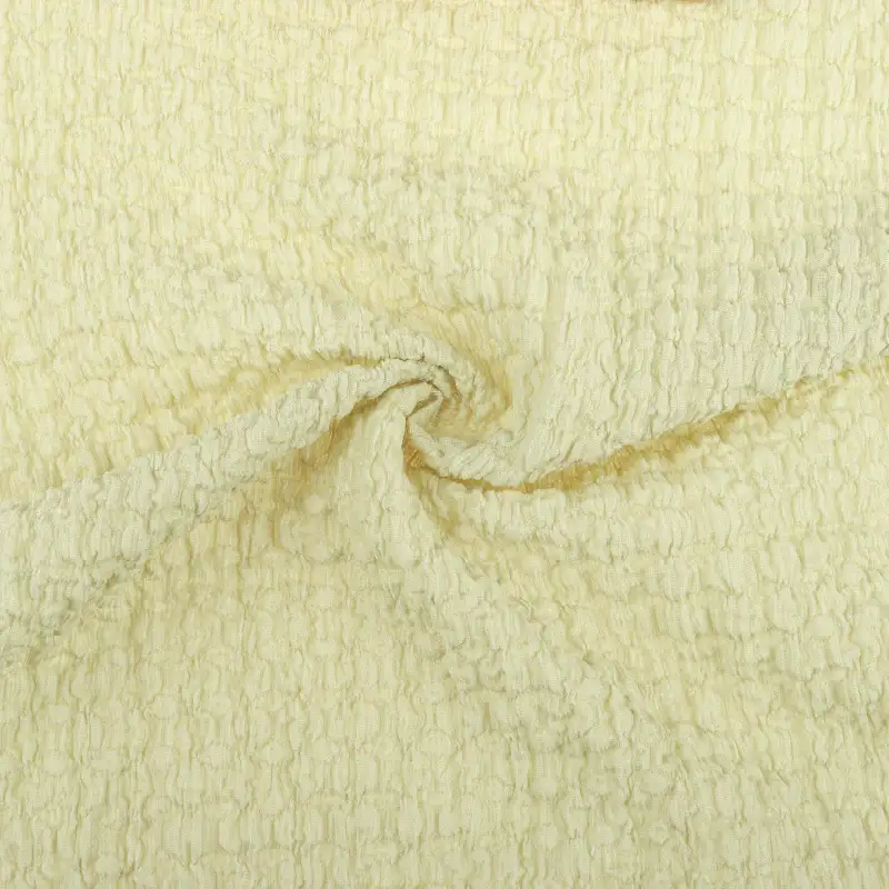 China Fabric for T-Shirt,Ladies Vest (Sweater),Open Cardigan (Sweater),Polo T-shirt (Sweater),Dresses (Cardigan Button) (Sweater),Skirt (Sweater) Crepe Knit Fabric Polyester Rayon Spandex yellow color buy from China wholesaler bulk order at wholesale price free worldwide shipping Alibaba