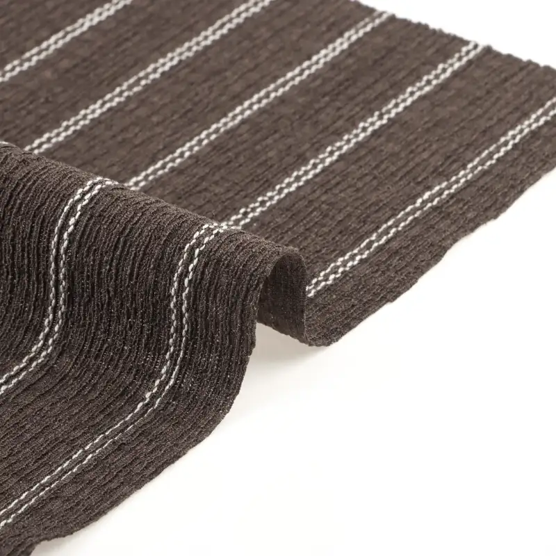 China Fabric for Skirt,Polo T-shirt (Sweater),Dresses (Cardigan Button) (Sweater),Skirt (Sweater) Jacquard Knit Fabric Recycled Polyester Polyester Rayon Spandex stripe color buy from China wholesaler bulk order at wholesale price free worldwide shipping Alibaba