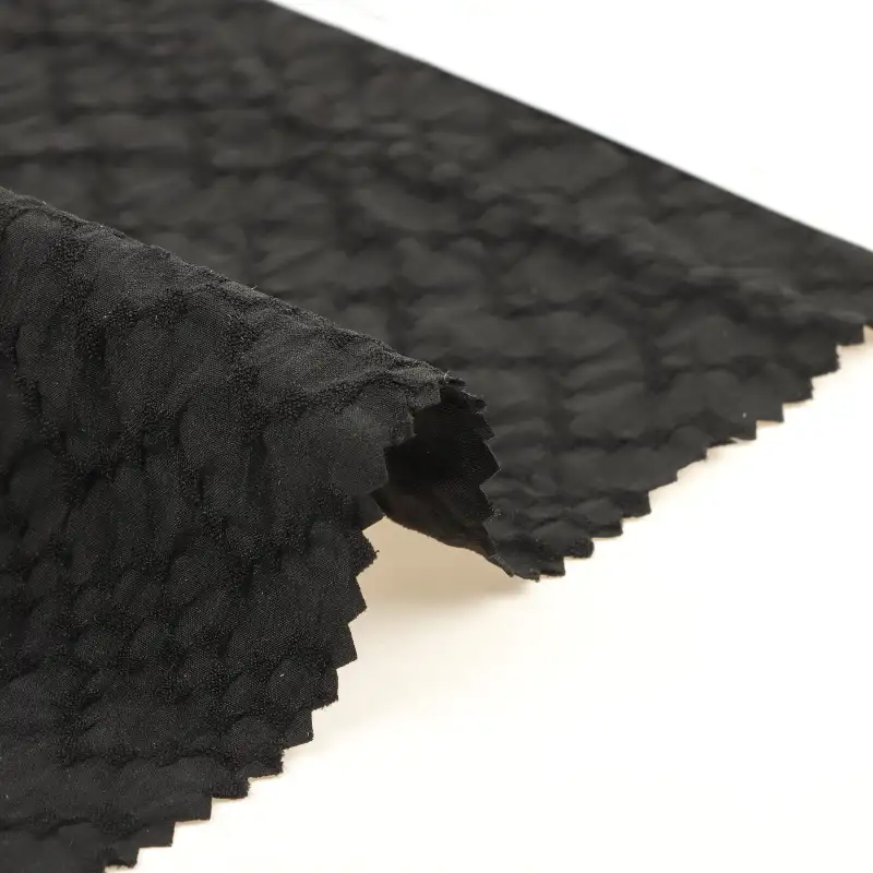 China Fabric for Skirt,Trench Coat,Tracksuits Polyester Seersucker Synthetic Woven Fabric Polyester black color buy from China wholesaler bulk order at wholesale price free worldwide shipping Alibaba