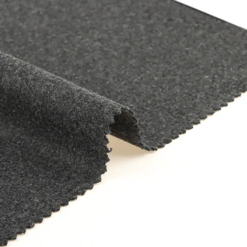 China Fabric for Skirt,Overcoat Melton Woolen Polyester Wool Other Charcoal color buy from China wholesaler bulk order at wholesale price free worldwide shipping Alibaba