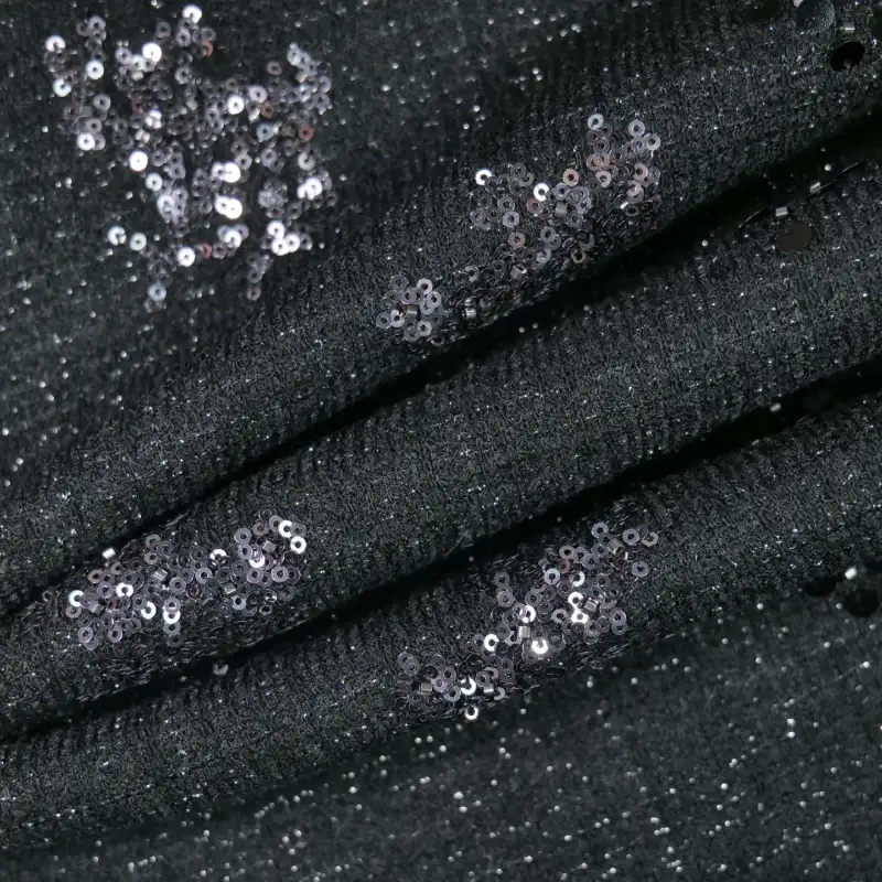 China Fabric for Shirt,Skirt,Strap Midi Dress,Tank Midi Dress Jacquard Woven Blended Fabric Polyester Wool Lurex Spandex black color buy from China wholesaler bulk order at wholesale price free worldwide shipping Alibaba