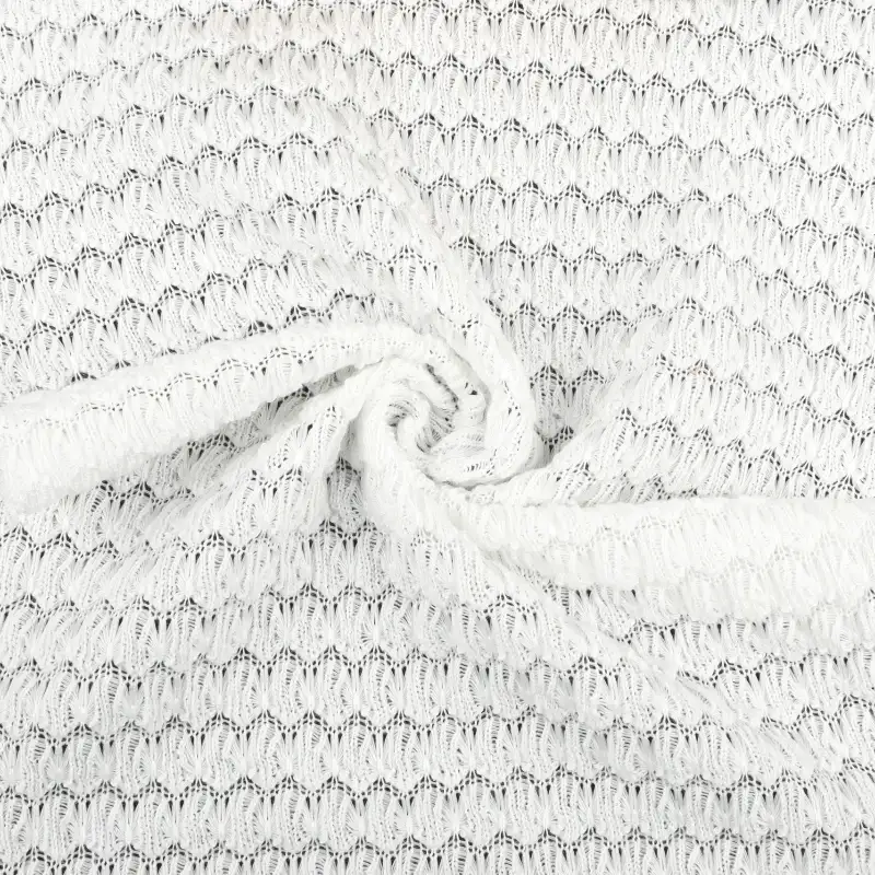 China Fabric for Skirt,Crop Top Pullover (Sweater),Dresses (Pullover) (Sweater) Jacquard Knit Fabric Polyester Spandex white color buy from China wholesaler bulk order at wholesale price free worldwide shipping Alibaba