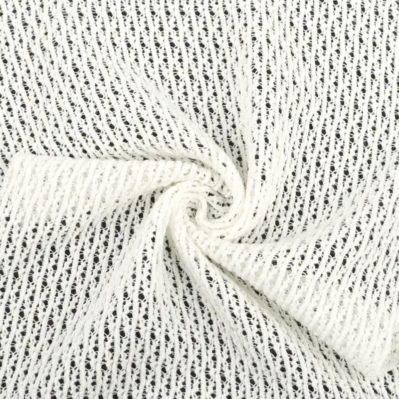 China Fabric for Skirt Jacquard Knit Fabric Polyester Spandex cream color buy from China wholesaler bulk order at wholesale price free worldwide shipping Alibaba