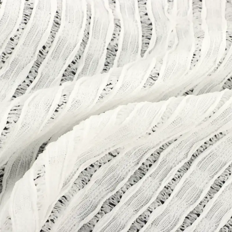 China Fabric for Skirt,Open Cardigan (Sweater),Crop Top Pullover (Sweater) Jacquard Knit Fabric Polyester Spandex white color buy from China wholesaler bulk order at wholesale price free worldwide shipping Alibaba