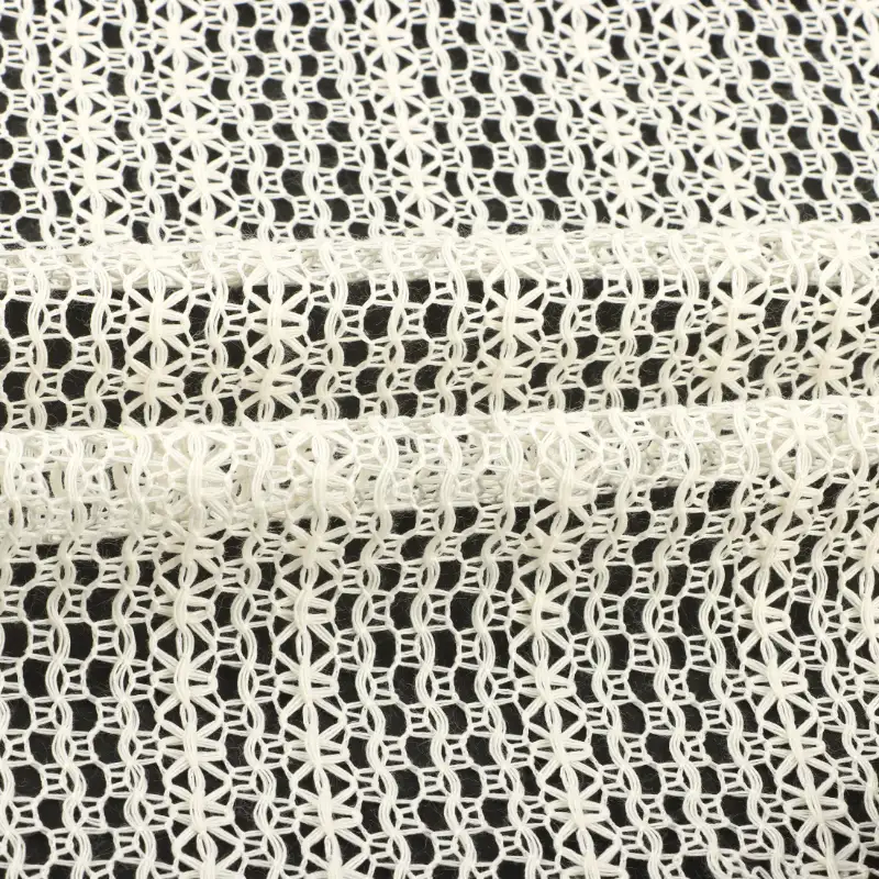 China Fabric for Crop Top,Skirt Mesh Knit Fabric Polyester white color buy from China wholesaler bulk order at wholesale price free worldwide shipping Alibaba