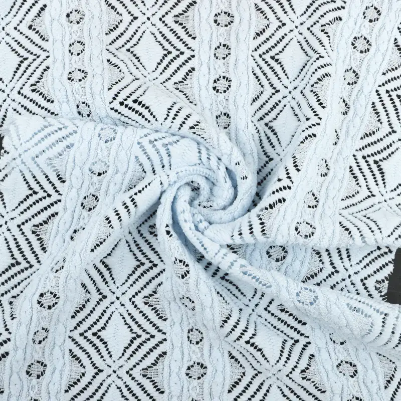 China Fabric for Skirt,Ladies Vest (Sweater),Shirt Long Sleeve Button (Sweater),Shirt Half Sleeve Button (Sweater),Skirt (Sweater) Jacquard Knit Fabric Polyester Spandex blue color buy from China wholesaler bulk order at wholesale price free worldwide shipping Alibaba