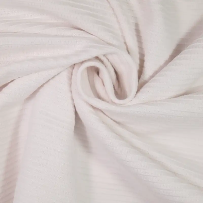 China Fabric for Pants,Jackets,Hoodie,Suit Ottoman Knit Fabric BCI Cotton Recycled Polyester Spandex white color buy from China wholesaler bulk order at wholesale price free worldwide shipping Alibaba