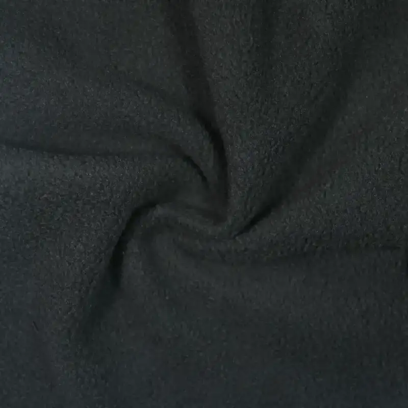 China Fabric for Jackets,Hoodie,Trench Coat,Hoodie  (Sweater) Polar Fleece Knit Fabric Polyester black color buy from China wholesaler bulk order at wholesale price free worldwide shipping Alibaba