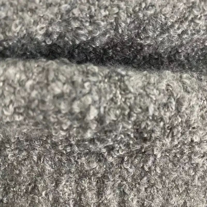 China Yarn for Open Cardigan (Sweater) Boucle Yarn Fancy Yarn Recycled Polyester Polyester Wool Elastane GREY color buy from China wholesaler bulk order at wholesale price free worldwide shipping Alibaba