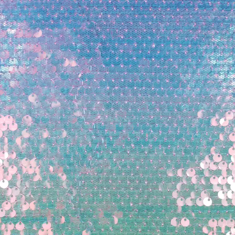 China Fabric for Skirt Poly Mesh schiffli Knit Fabric Polyester cyan color buy from China wholesaler bulk order at wholesale price free worldwide shipping Alibaba