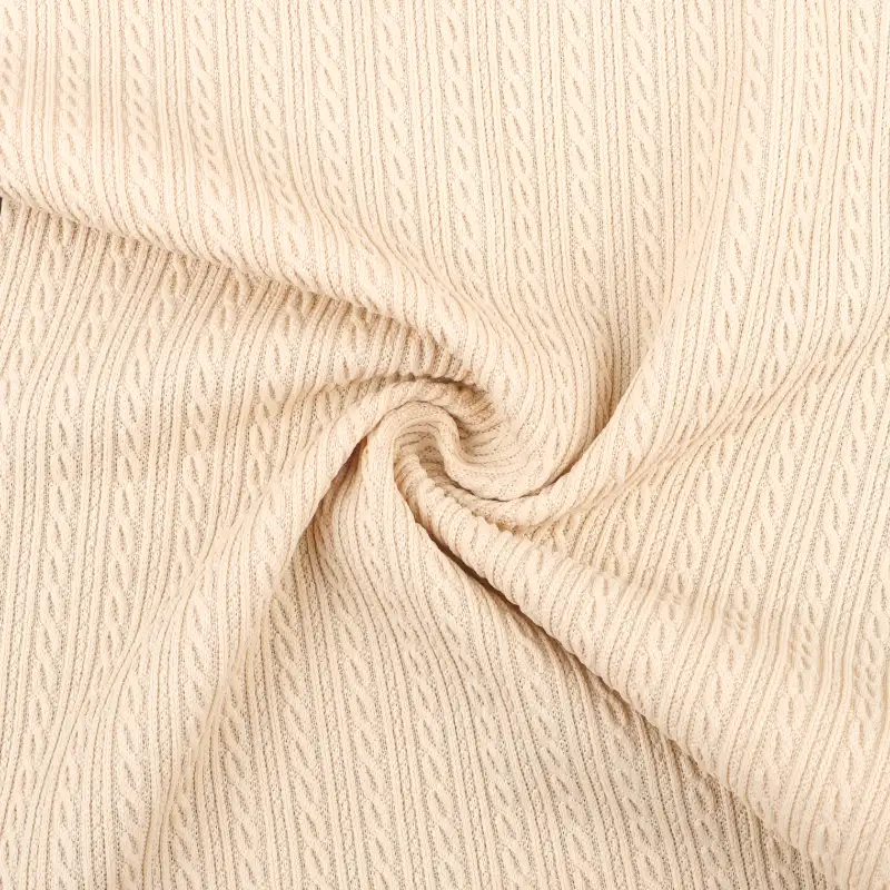 China Fabric for T-Shirt,Men’s Vest (Sweater),Full-Zipper Cardigan (Sweater) Jacquard Knit Fabric Polyester Spandex khaki color buy from China wholesaler bulk order at wholesale price free worldwide shipping Alibaba