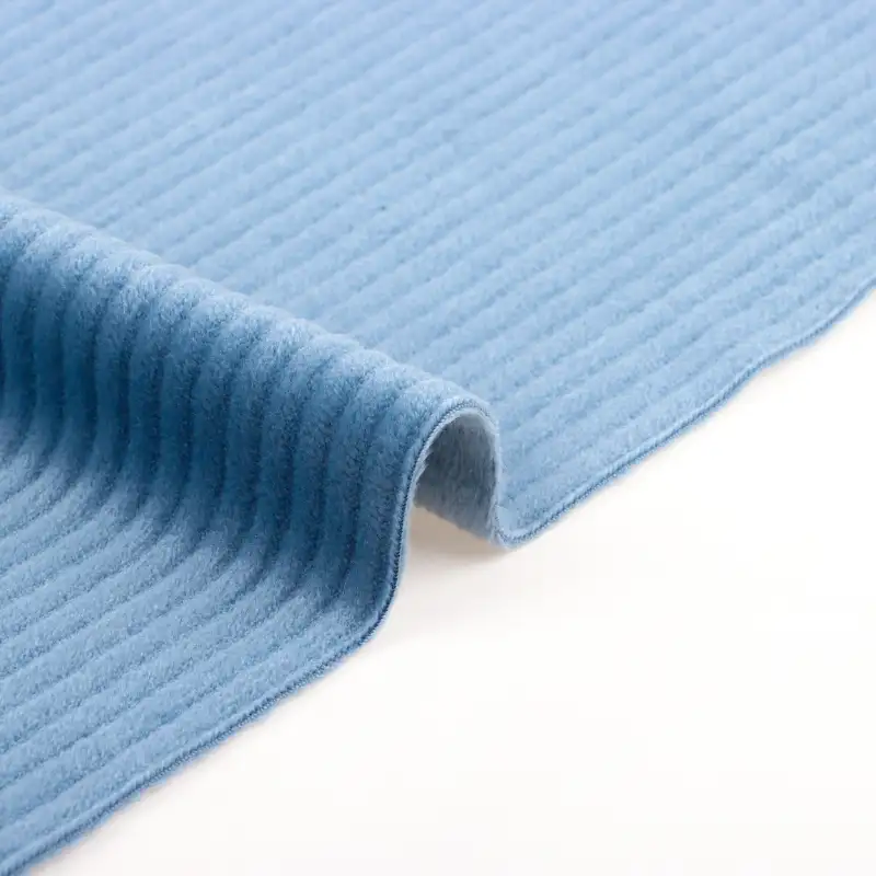 China Fabric for Pants,Ladies Vest (Sweater),Open Cardigan (Sweater),Full-Zipper Cardigan (Sweater),Shirt Half Sleeve Button (Sweater),Dresses (Cardigan Button) (Sweater),Skirt (Sweater) Super Soft Velour Knit Fabric Polyester Spandex blue color buy from China wholesaler bulk order at wholesale price free worldwide shipping Alibaba