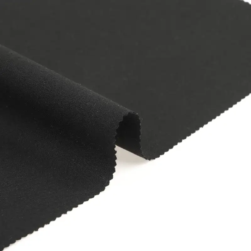 China Fabric for Shirt,Pants,Suit Trouser,Blazer,Shorts,Dresses (Cardigan Open) (Sweater),Men's Pants (Sweater),Women's Pants (Sweater),Skirt (Sweater) Polyester/Rayon Plain Woven Blended Fabric Polyester Rayon Spandex Black color buy from China wholesaler bulk order at wholesale price free worldwide shipping Alibaba