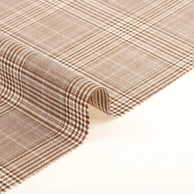 China Fabric for Pants,Suit Trouser,Blazer,Blouse,Skirt,Shorts,Trench Coat,Overcoat,Skirt (Sweater),Waist coat Yarn Dyed Check Woven Blended Fabric Polyester Rayon Spandex Nylon check color buy from China wholesaler bulk order at wholesale price free worldwide shipping Alibaba