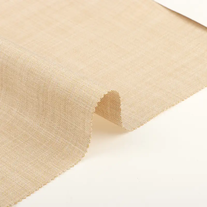 China Fabric for Shirt,Pants,Suit Trouser,Blazer,Skirt,Shorts,Shirt Long Sleeve Button (Sweater),Dresses (Cardigan Open) (Sweater),Dresses (Cardigan Button) (Sweater),Skirt (Sweater),Waist coat Slub Fabric Woven Blended Fabric Polyester Rayon Spandex khaki color buy from China wholesaler bulk order at wholesale price free worldwide shipping Alibaba