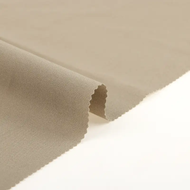 China Fabric for Shirt,Pants,Suit Trouser,Blazer,Shorts,Trench Coat,Suit,Dresses (Cardigan Open) (Sweater),Men's Pants (Sweater),Women's Pants (Sweater),Skirt (Sweater),Waist coat,Wide Leg Trousers,Open Waistcoat Four-way Stretch (Bi-Stretch) Woven Blended Fabric Polyester Rayon Coolmax Spandex khaki color buy from China wholesaler bulk order at wholesale price free worldwide shipping Alibaba