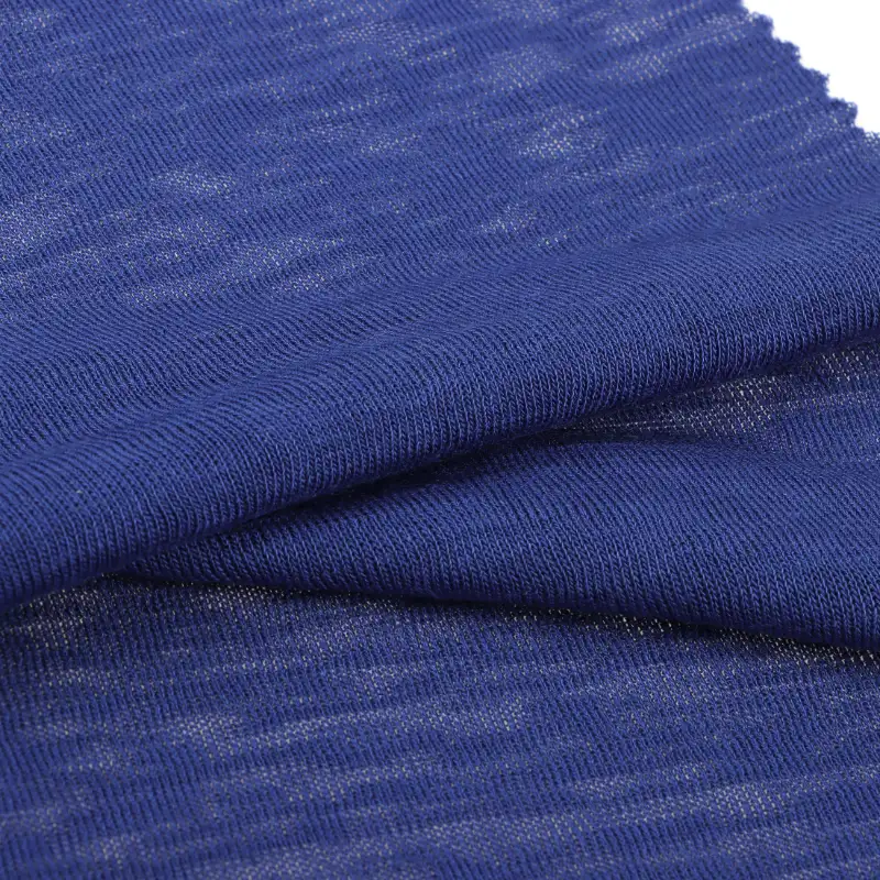 China Fabric for Polo Shirt,T-shirt (Sweater) Slub Fabric Knit Fabric Modal Polyester BLUE color buy from China wholesaler bulk order at wholesale price free worldwide shipping Alibaba