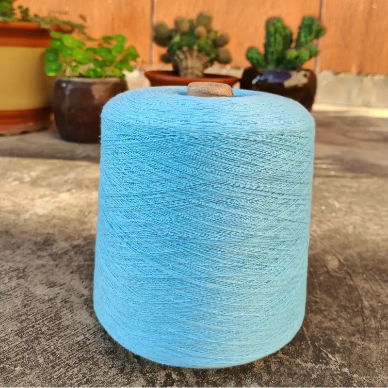 China Yarn for Skirt (Sweater) Ring Spun Regular Yarn BCI Cotton Sky blue color buy from China wholesaler bulk order at wholesale price free worldwide shipping Alibaba
