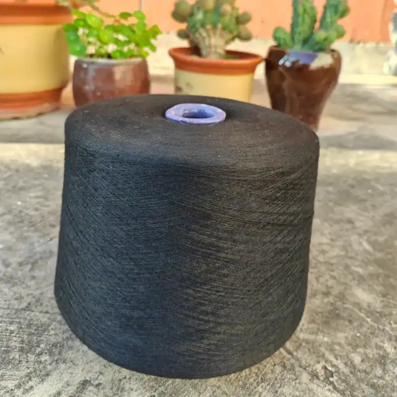 China Yarn for Ladies Vest (Sweater),Men’s Vest (Sweater) Core Spun Yarn Regular Yarn Polyester Nylon black color buy from China wholesaler bulk order at wholesale price free worldwide shipping Alibaba